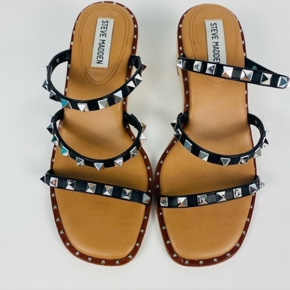 Steve Madden Rock Stud Wedge Espadrille Size 10 - Picture 2 of 5